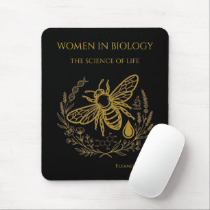 Tapis De Souris Biologie Abeille Hélice d'ADN dorée   Femmes dans 