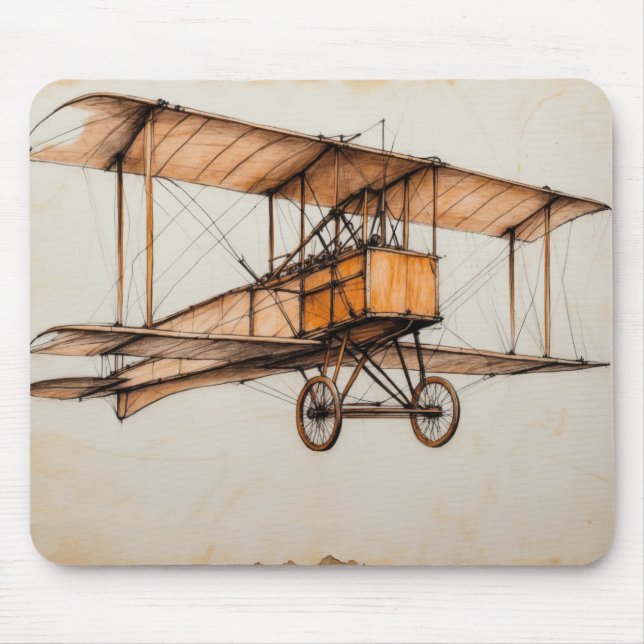 Tapis De Souris Biplan vintage (Devant)