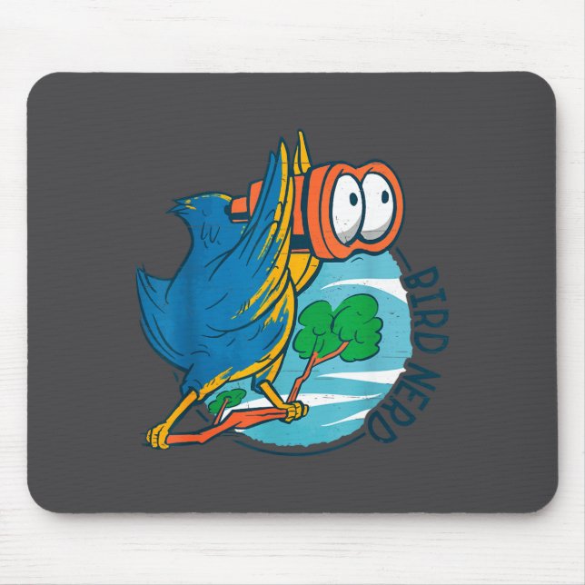 Tapis De Souris Bird Nerd Funny Bird Watching Birds Lover Ornithol (Devant)