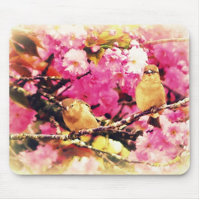 Tapis De Souris Birdies de fleur (Devant)