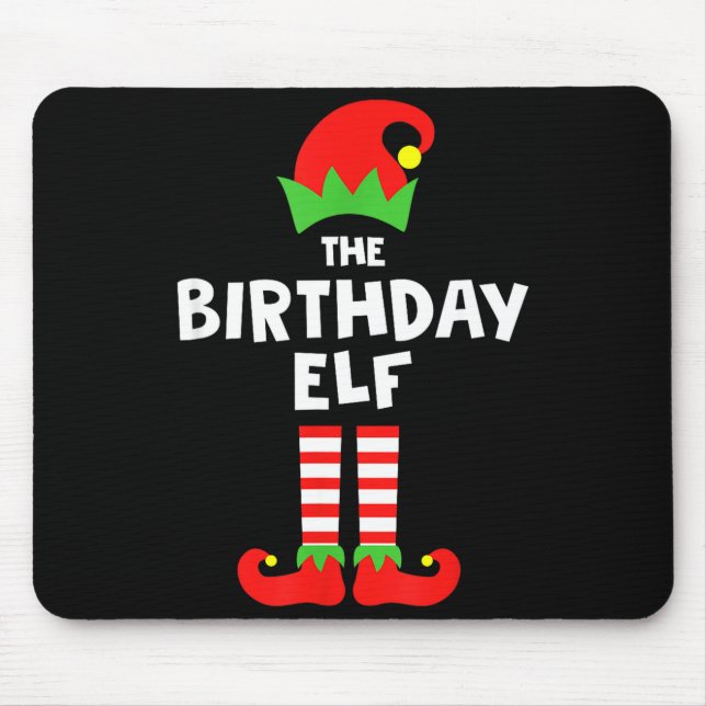 Tapis De Souris Birthday Elf Matching Group Family Holiday Christm (Devant)
