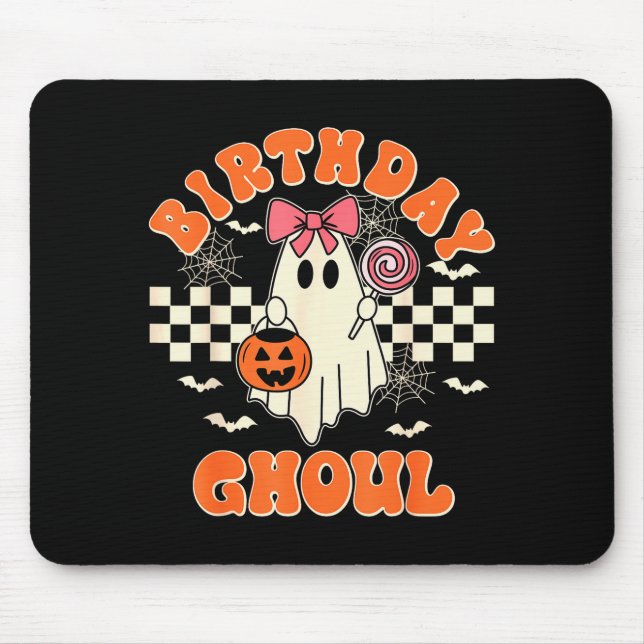 Tapis De Souris Birthday Ghoul Soky Season Groovy Halloween Kids G (Devant)