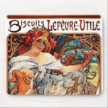 Tapis De Souris Biscuit, Mucha<br><div class="desc">Alphonse Mucha (24 juillet 1860 - 14 juillet 1939) était peintre, illustrateur et graphiste tchèque, vivant à Paris pendant la période Art Nouveau, surtout connu pour ses affiches théâtrales nettement stylisées et décoratives, notamment celles de Sarah Bernhardt. Il a produit des illustrations, des publicités, des panneaux décoratifs et des dessins,...</div>