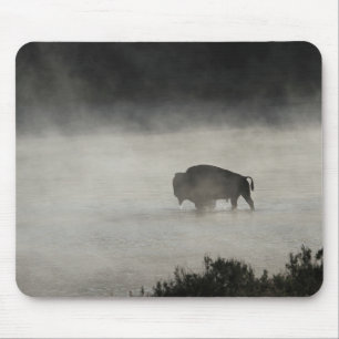 Tapis De Souris Bison en hiver Yellowstone