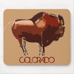 Tapis de souris bison peint du Colorado