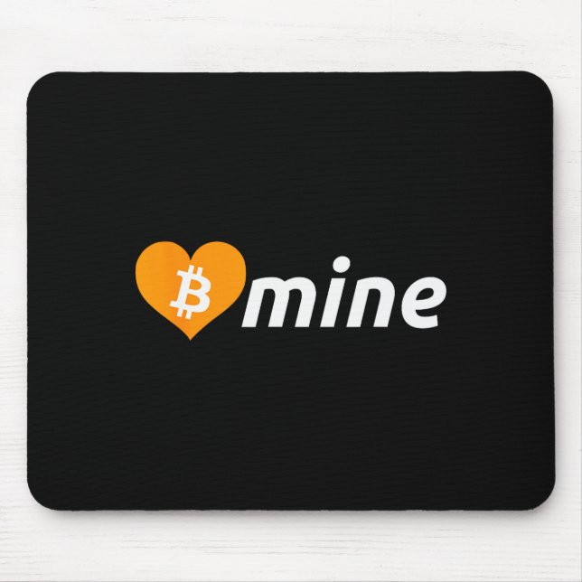 Tapis De Souris Bitcoin B Mine Cryptomonnaie Saint-Valentin Btc  (Devant)