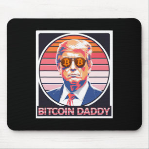 Tapis De Souris Bitcoin mignon papa Trump Crypto King Internet Mon