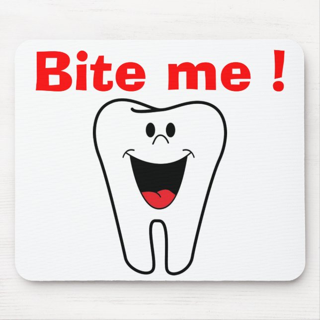 TAPIS DE SOURIS "BITE ME" DUR (Devant)