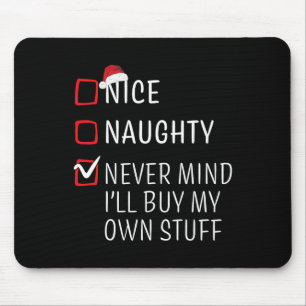 Tapis De Souris Bizarre Naughty Nice Noël Famille Pajama Hommes Fe