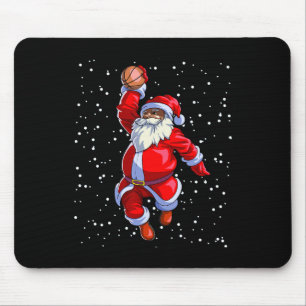 Tapis De Souris Black African American Santa Claus Basketball afro