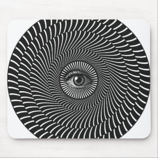 Tapis De Souris Black and White Eye Circulaire Graphic
