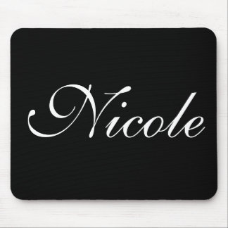 Tapis De Souris Black and White Name