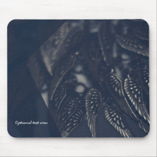 Tapis De Souris Black Angel Wings Gothique Glam Personnalisé
