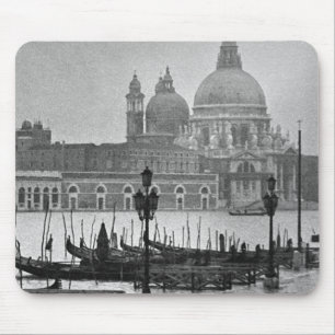 Tapis De Souris Black Blanc Grand Canal Venise Italie Voyage