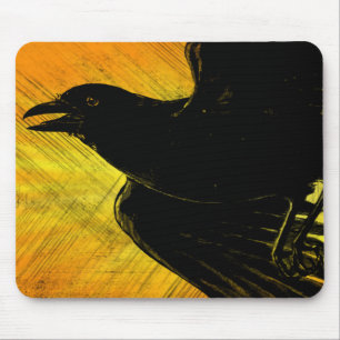 Tapis De Souris Black Crow Grunge Mouse Pad
