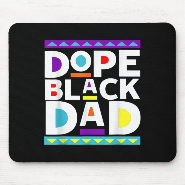 Tapis De Souris Black Dad New Dad Fathers Day Gift African America (Devant)