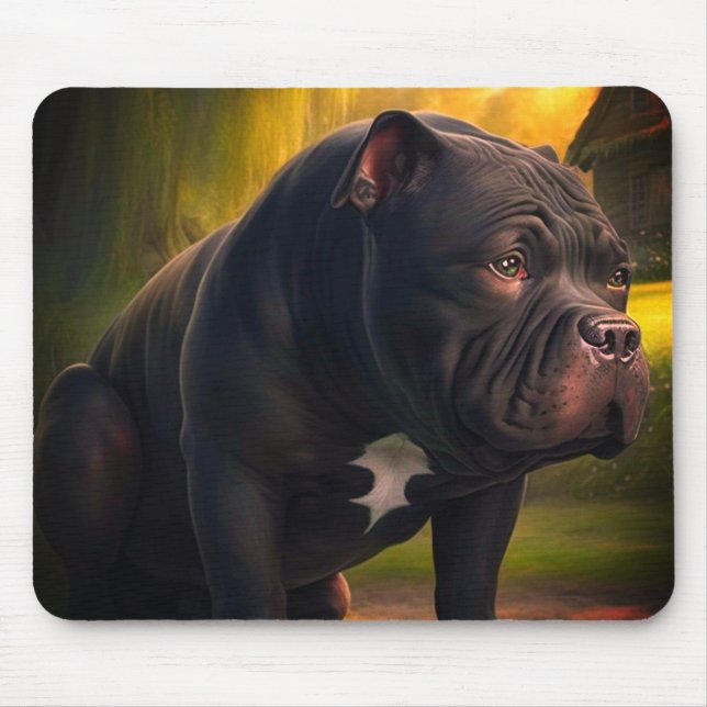 Tapis De Souris Black Dog Art (Devant)