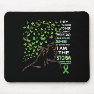 Tapis De Souris Black Girl Sensibilisation Guerrier de santé menta