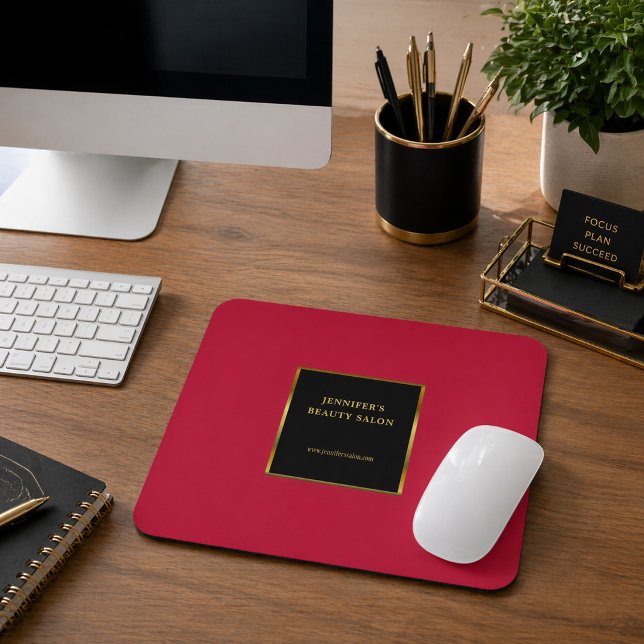 Tapis De Souris Black gold cardinal red promotional professional (Black gold and cardinal red promotional professional mouse pad. )