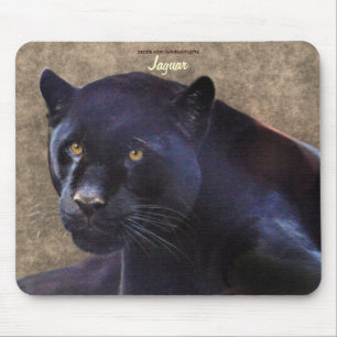 Tapis De Souris Black Jaguar Panther Big Chat Faune Mousepad