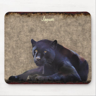 Tapis De Souris Black Jaguar Panther Big Chat Faune Mousepad