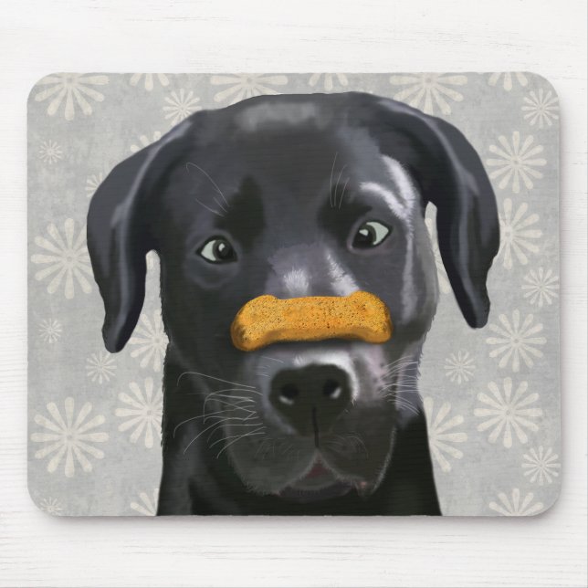 Tapis De Souris Black Labrador With Bone on Nose 2 (Devant)