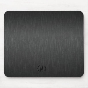 Tapis De Souris Black métallc design brushed aluminum look