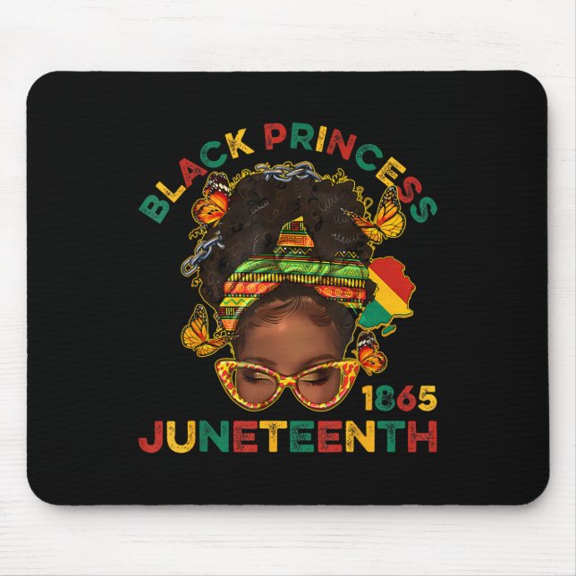 Tapis De Souris Black Princes Juneteenth 1865 Mois de l'Histoire M (Devant)