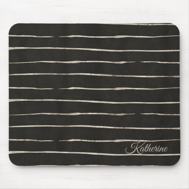 Tapis De Souris Black Stripes with Your (Devant)