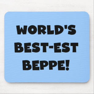 Tapis De Souris Black Text Meilleurs T-shirts et cadeaux de Beppe