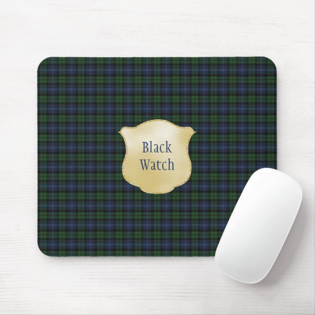 Tapis De Souris Black Watch Ancien Tartan écossais (Avec souris)