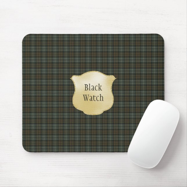 Tapis De Souris Black Watch Patiné Tartan écossais original (Avec souris)