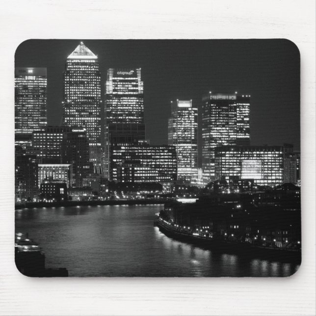 Tapis De Souris Black White London City Night UK Travel (Devant)