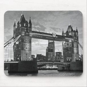 Tapis De Souris Black White London Tower Bridge UK Travel