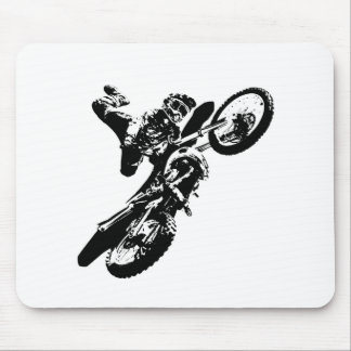 Tapis De Souris Black White Pop Art Motocross Motorcyle Sport