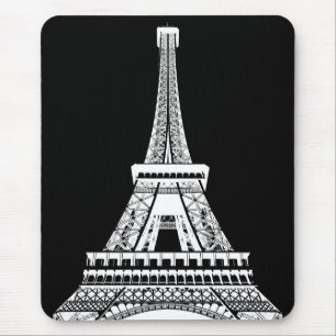Tapis De Souris Black & White Pop Art Tour Eiffel Paris France