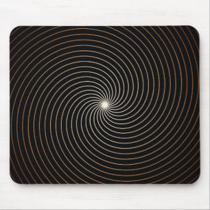 Tapis De Souris Black & White Swirl avec Gradation Tan
