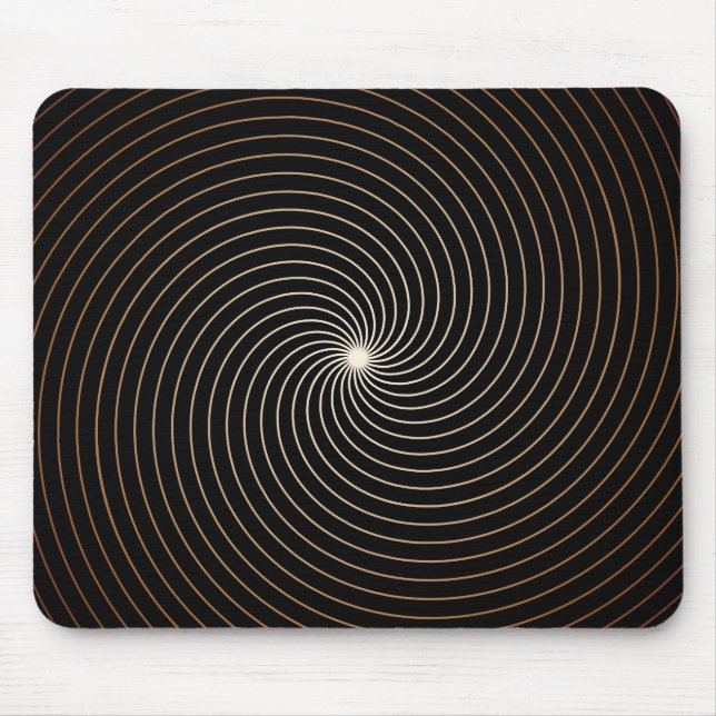 Tapis De Souris Black & White Swirl avec Gradation Tan (Devant)