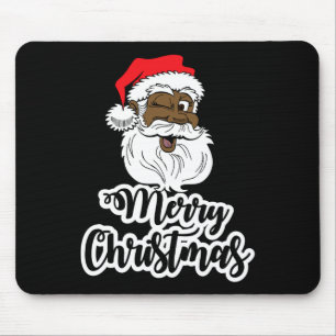 Tapis De Souris Black winking père Noël joyeux noël amérique afric