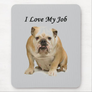 Tapis De Souris Blague de bureau Grumpy BullDog amour sarcastique