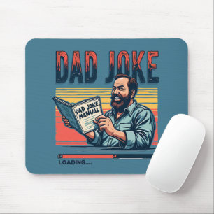 Tapis De Souris Blague de papa drôle Humour rétro Esthétique vinta