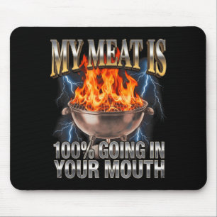 Tapis De Souris Blague drôle BBQ Ma viande est 100 qui entre dans 