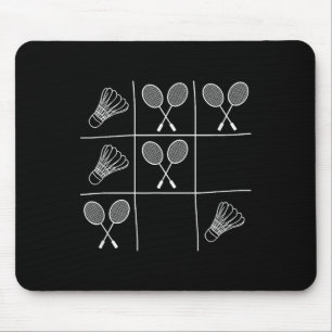 Tapis De Souris Blague drôle de badminton - Morpion Tic-tac