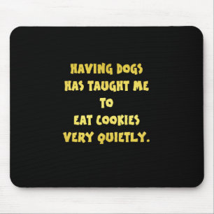 Tapis De Souris Blague drôle de chiens et de biscuits