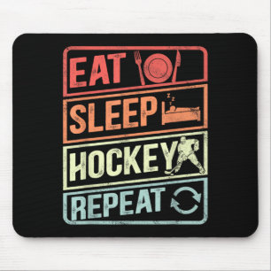 Tapis De Souris Blague drôle de hockey de jour rétro Sports vintag