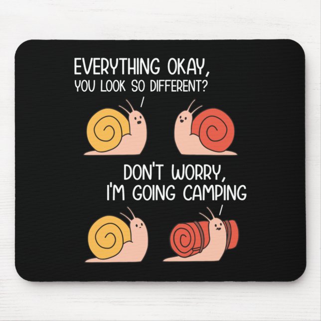 Tapis De Souris Blagues de camping drôles de camping blagues d'esc (Devant)