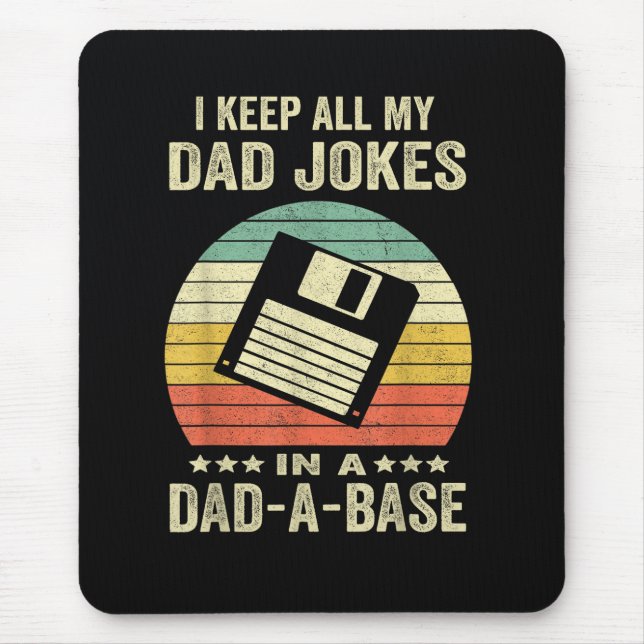 Tapis De Souris Blagues drôles de papa pour hommes dans dad-a-Base (Devant)