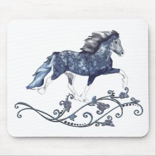 Tapis De Souris Blámóða Delft Cheval bleu islandais