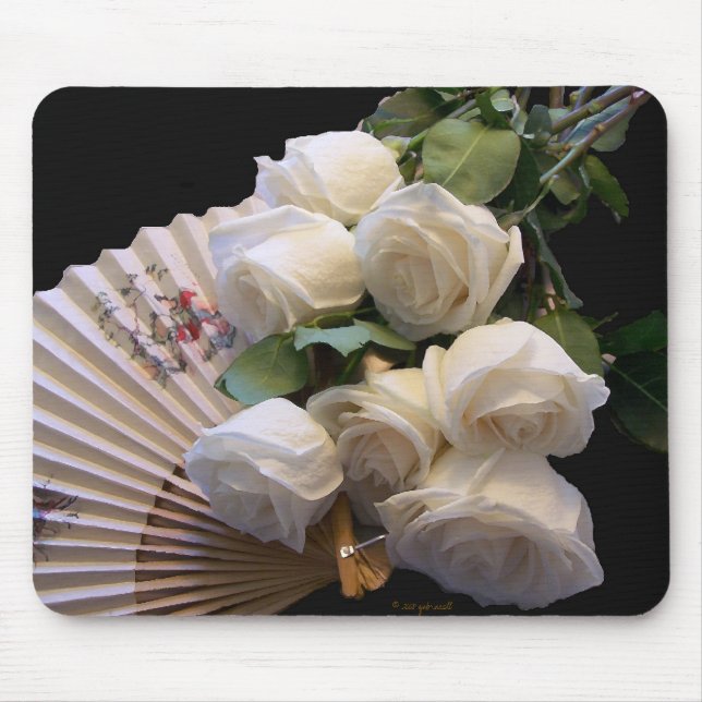 Tapis De Souris Blanc classique - fan Mousepad (Devant)
