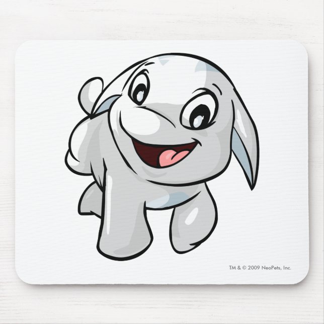 Tapis De Souris Blanc de Poogle (Devant)